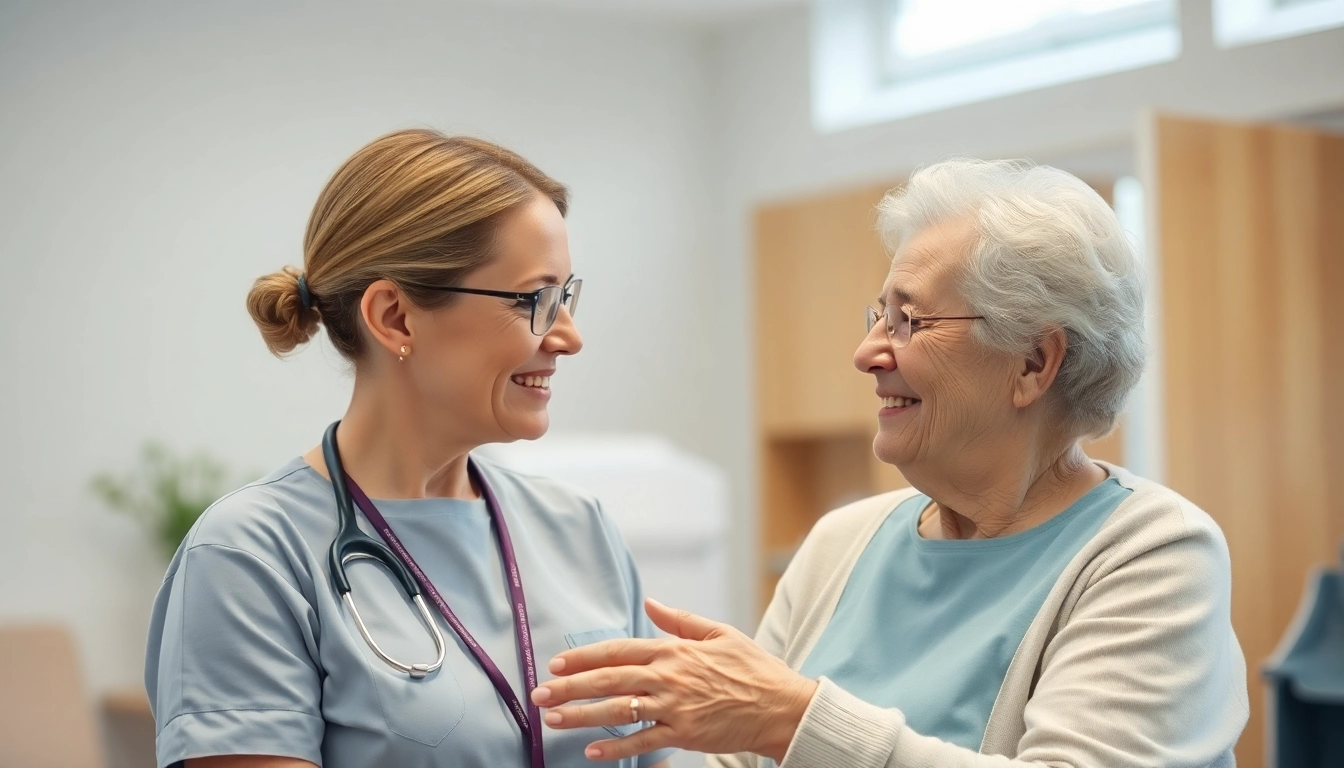 Pflegefachkraft Stelle Hameln: engagierte Pflegefachkraft in der Seniorenpflege mit Patientenbetreuung.