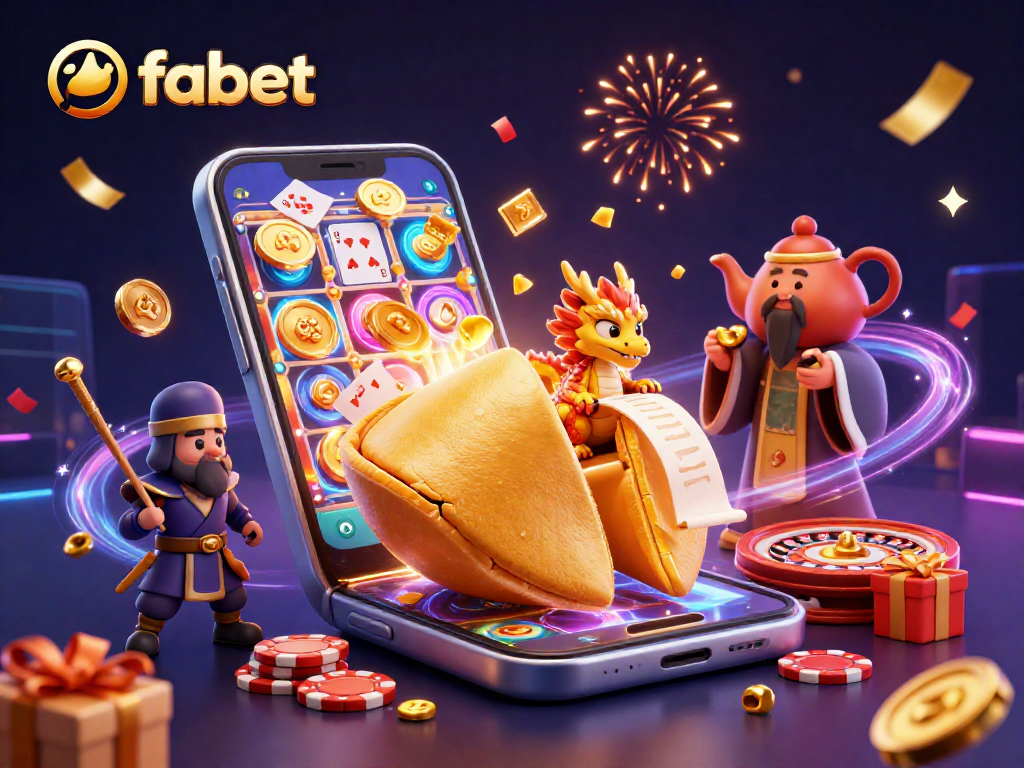 Experience fabet's thrilling gameplay as golden coins and exciting games come to life in a vibrant casino scene.
