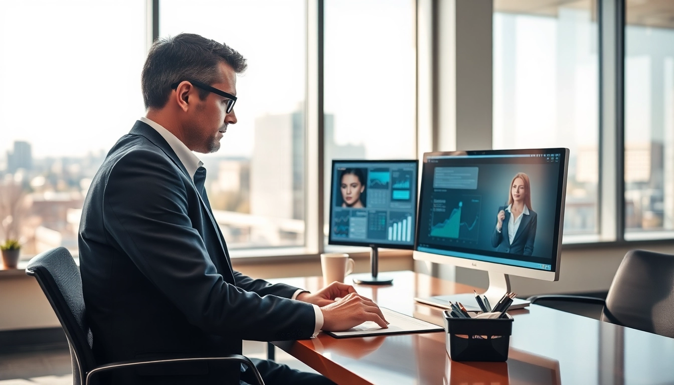 Professioneller Headhunter Bielefeld beim Durchsehen von Lebensläufen in einem modernen Büro.