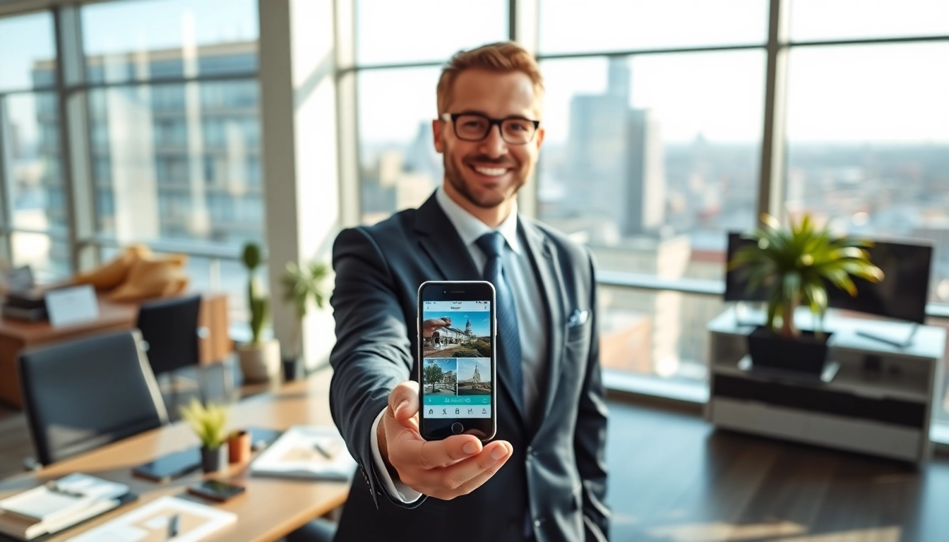 Immobilienmakler Frankfurt Sachsenhausen präsentiert erstklassige Immobilien in einem modernen Büro.