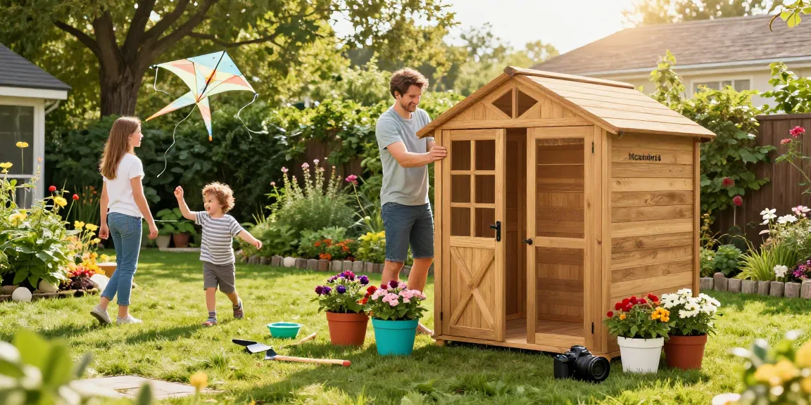 Gartenhaus kaufen und den perfekten Garten für die Familie gestalten.