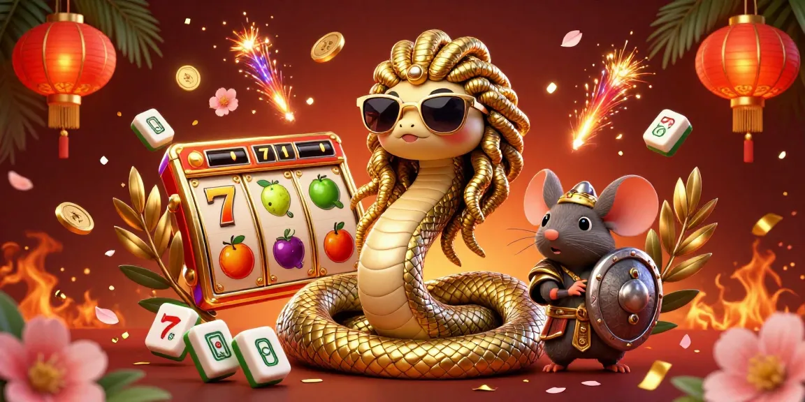 Illustration of casino ohne oasis showcasing playful characters in a vibrant gambling scene with slot reels and festive decorations.