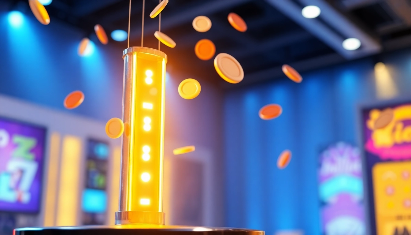 Entdecke eine seriöse Plinko-Spielumgebung mit bunten Chips und einer einladenden Atmosphäre im Online-Casino.