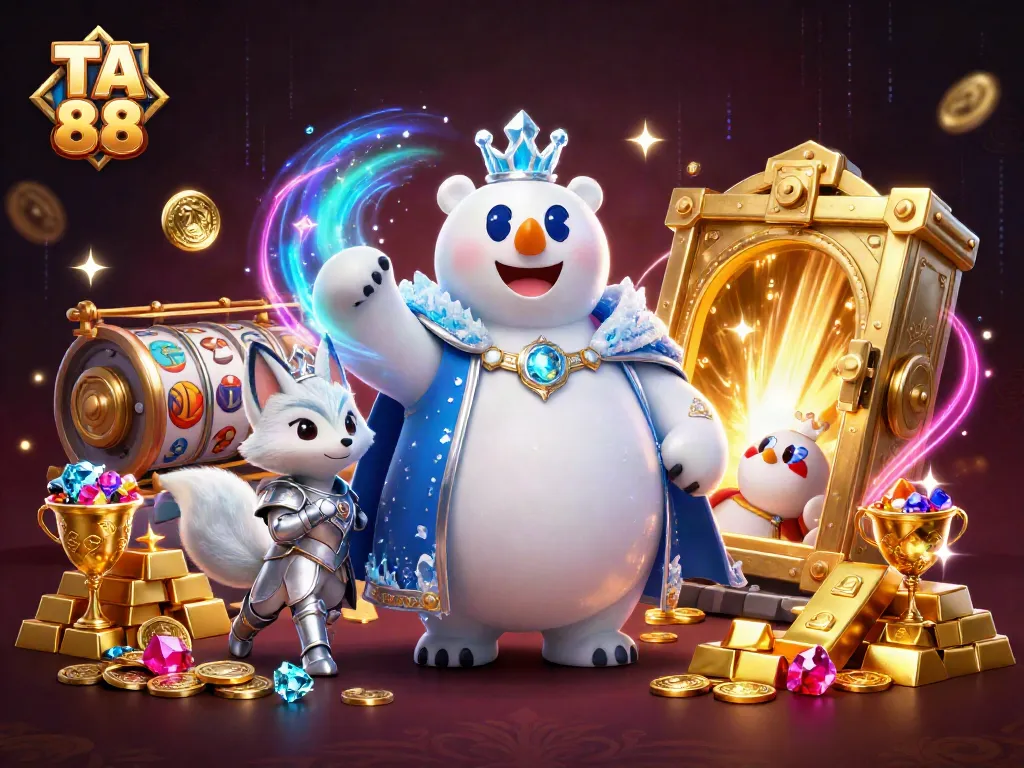Engage with TA 88 through an immersive gaming scene showcasing the ice king and snowy fantasy elements.