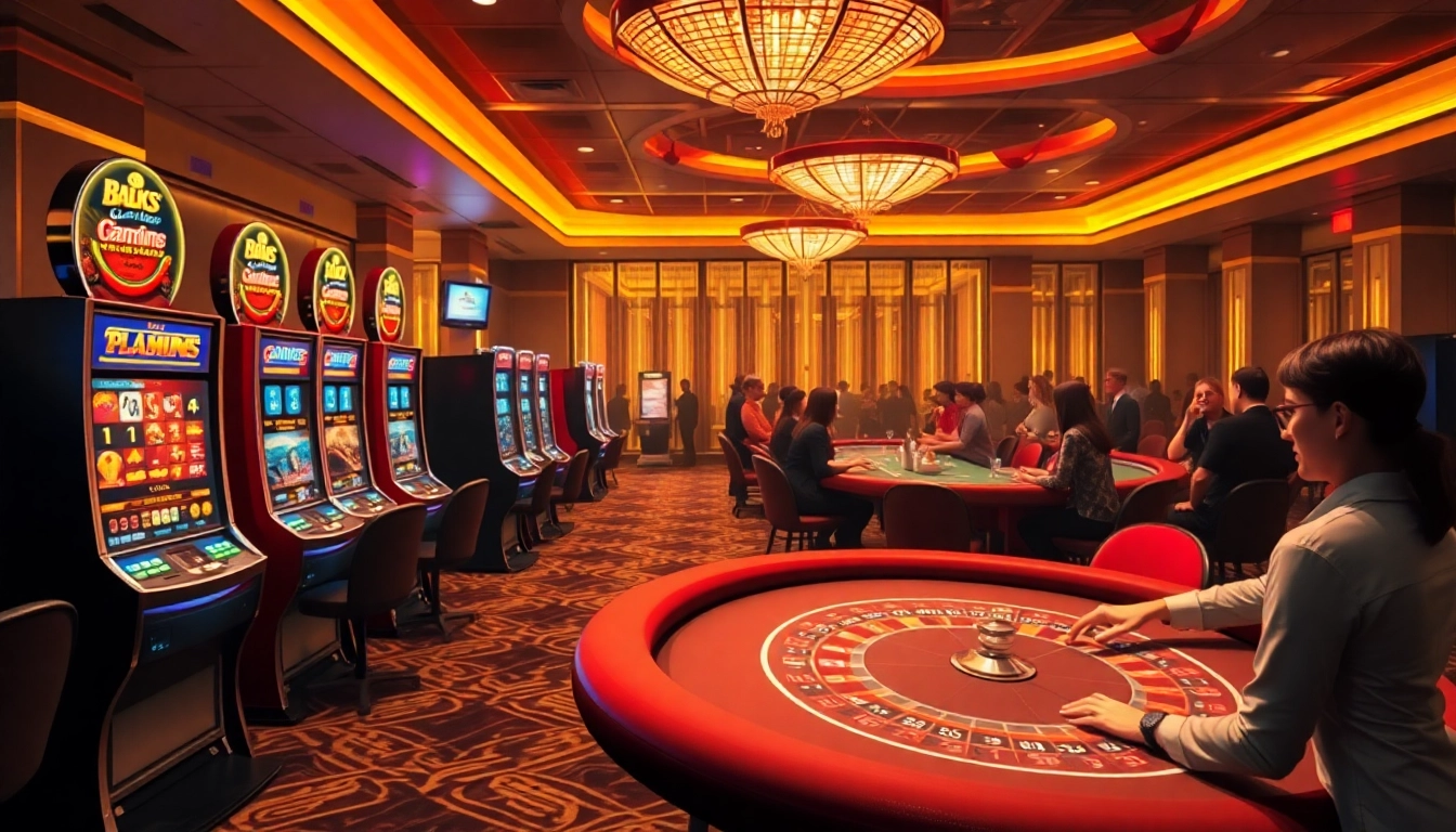 Erlebe Online Casinos Österreich mit Spielautomaten und spannenden Spielen in einer lebhaften Atmosphäre.