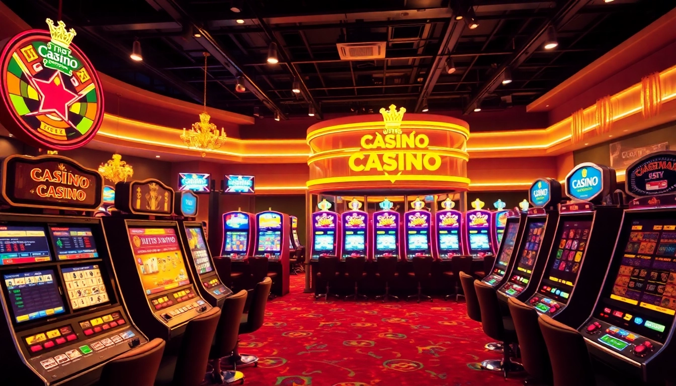 Genießen Sie einen Online-Casino-Bonus mit aufregenden Spielautomaten im Hintergrund und festlicher Stimmung.