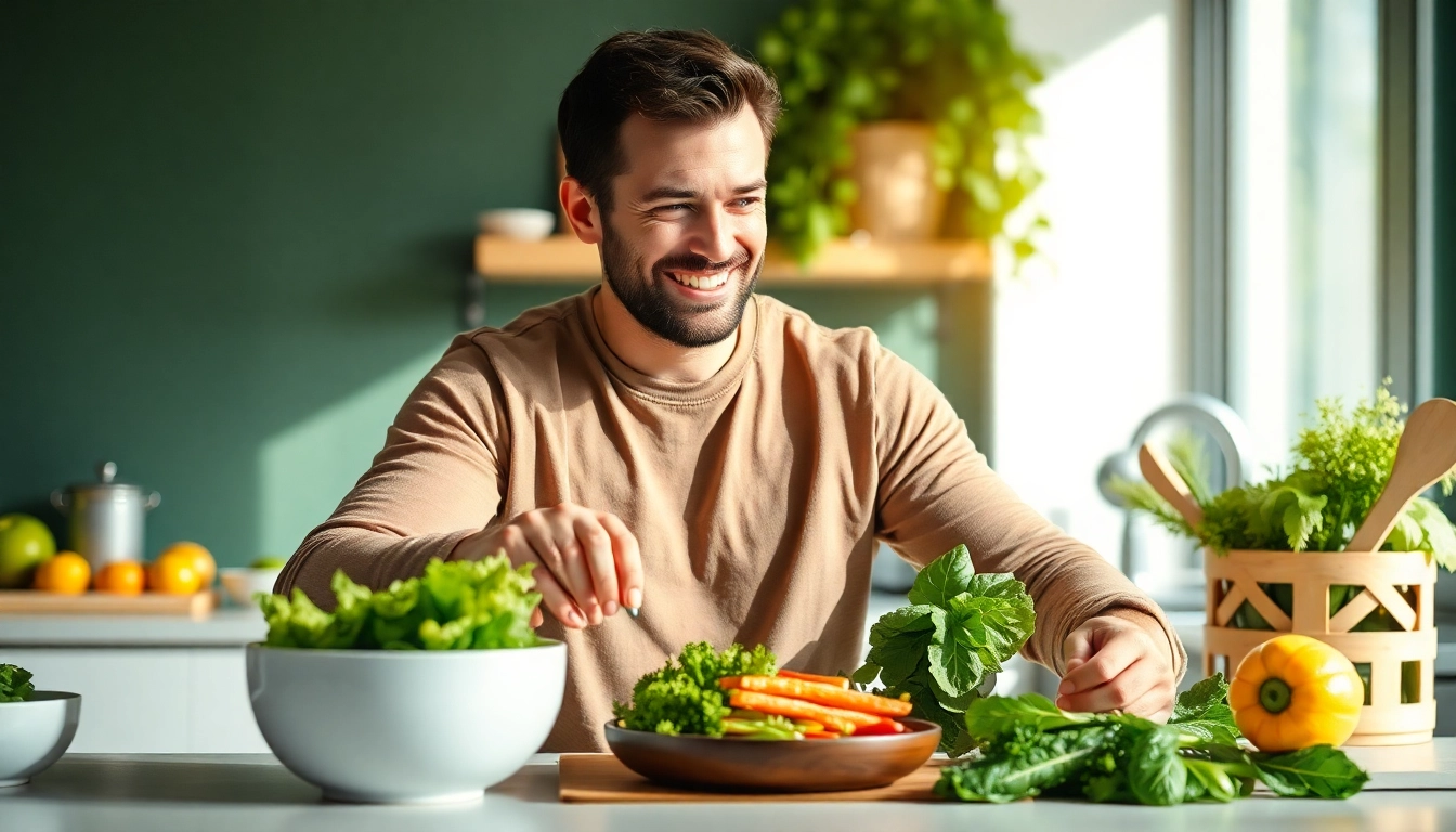 Gesunder Lebensstil: Gewichtsverlust durch bewusste Ernährung und Kochen mit frischen Zutaten.