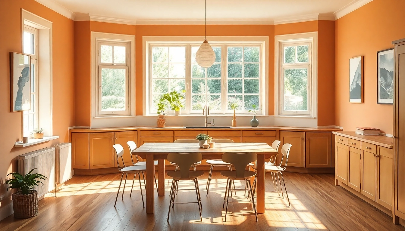 Moderne Wohnküche nach erfolgreicher Hausrenovierung mit warmem Licht und einladender Atmosphäre.