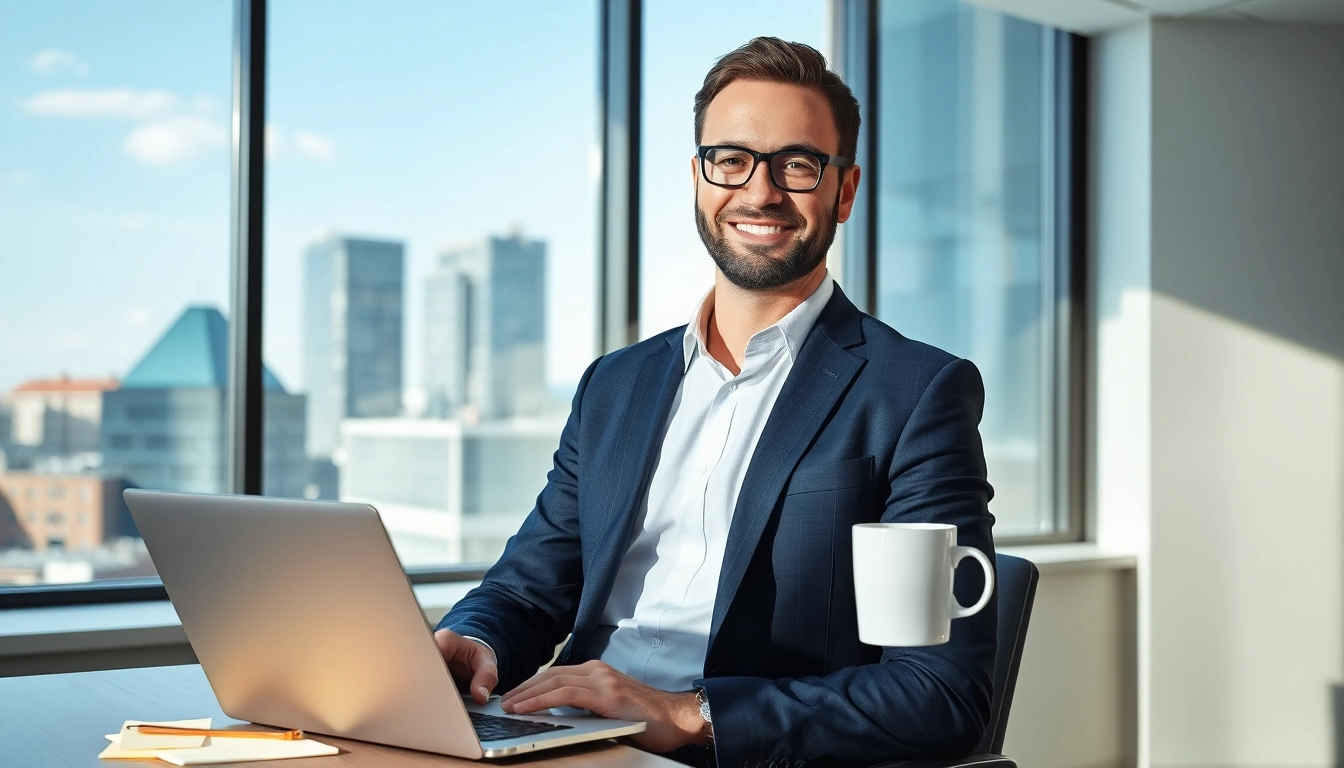 Headhunter Wolfsburg in modernem Büro mit Laptop und kreativen Materialien