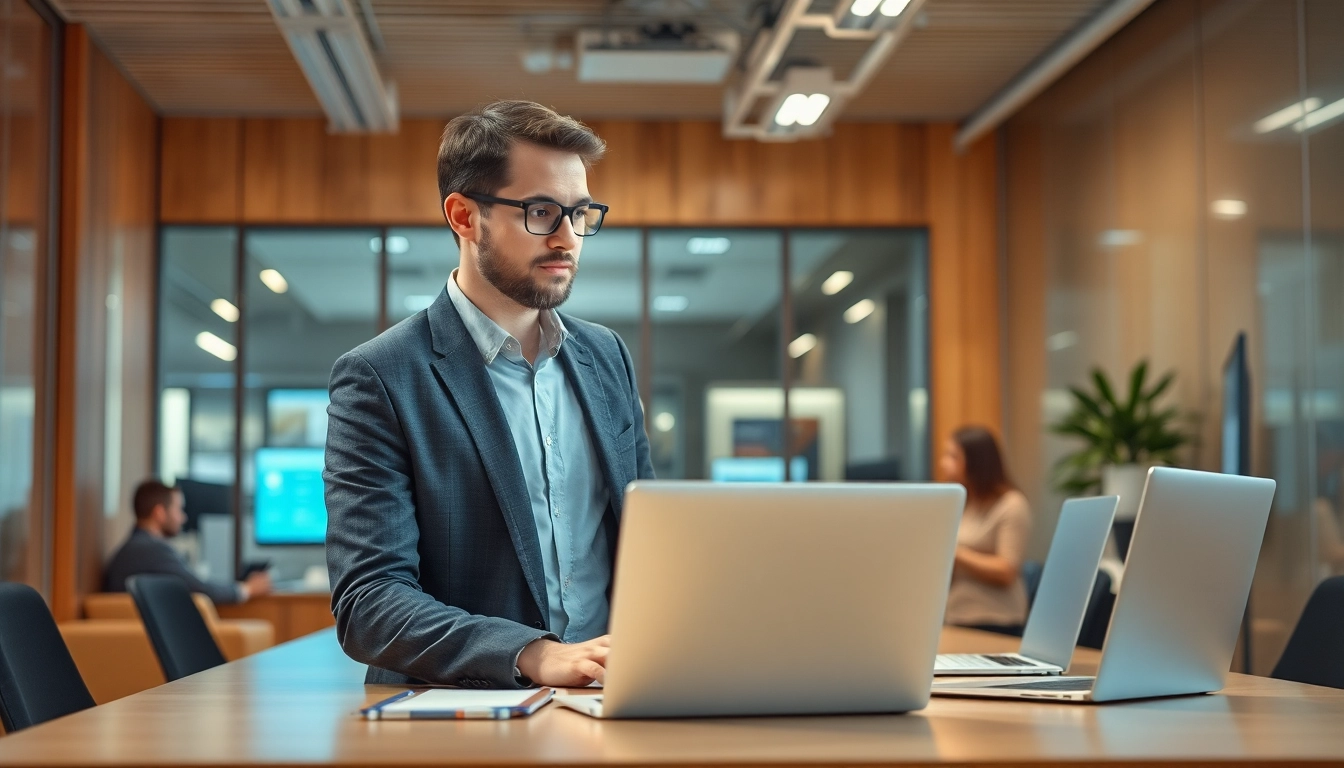 Headhunter IT analysiert Kandidaten in einem modernen Büro.