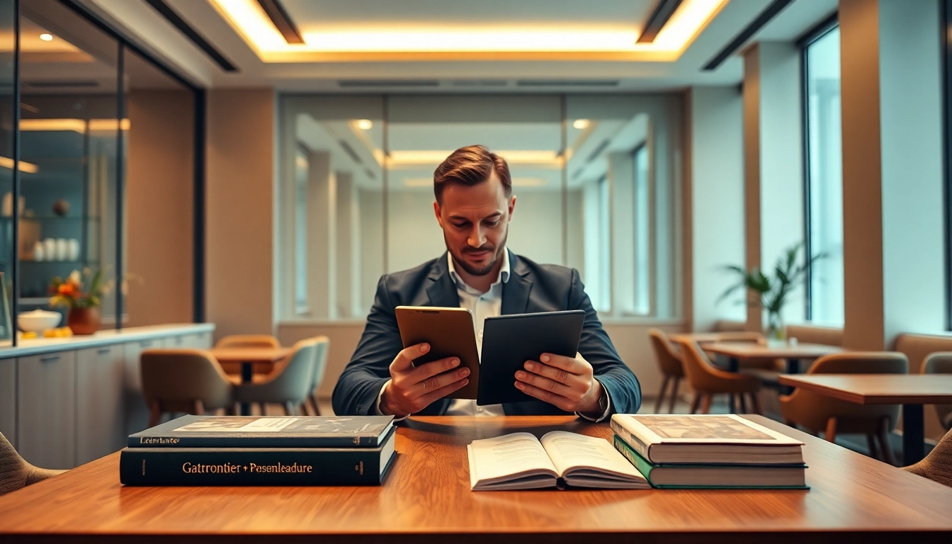 Headhunter Gastronomie analysiert Lebenslauf in einem modernen Büro