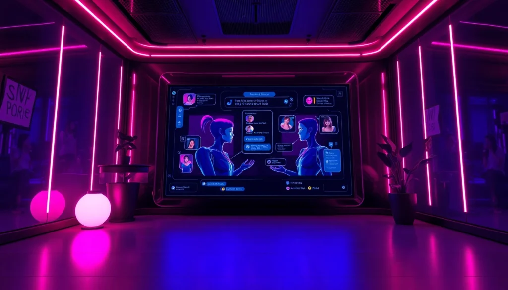 Engaging NSFW AI chat interface showcasing dynamic avatars for interactive conversations.