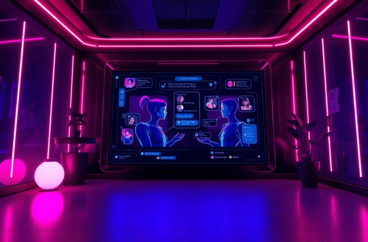 Engaging NSFW AI chat interface showcasing dynamic avatars for interactive conversations.