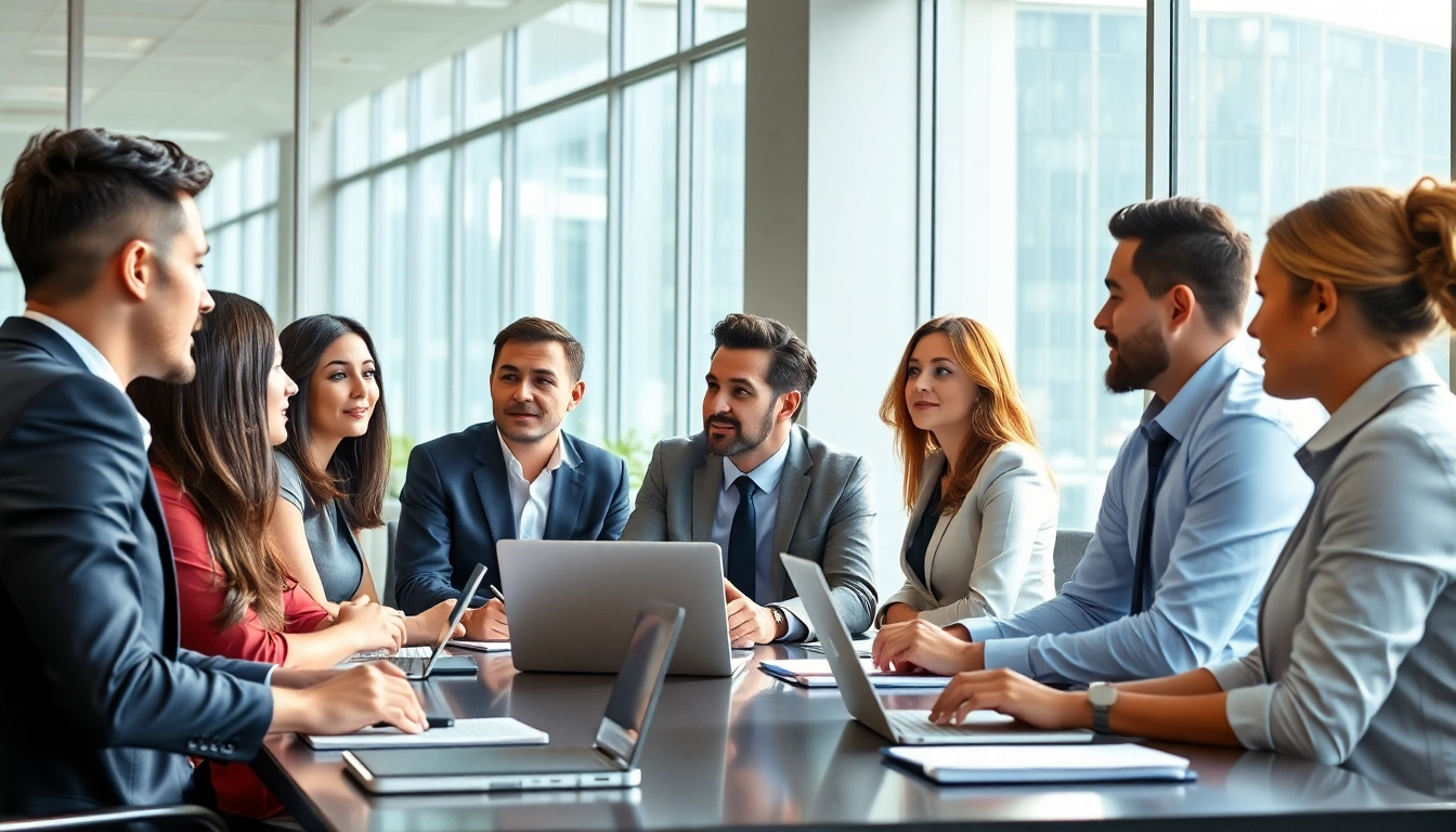 Interviews with Headhunter Schweiz in a modern office environment, emphasizing collaboration.