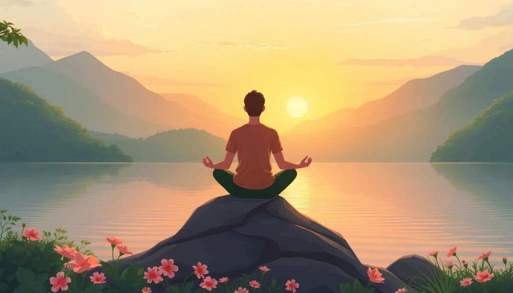 Promote emotional wellbeing through meditation in a peaceful nature setting.