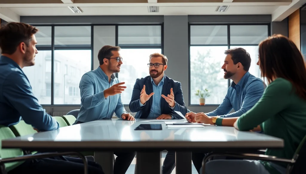 Headhunter Ingenieure in einem modernen Büro, das Beratungsgespräch führt.